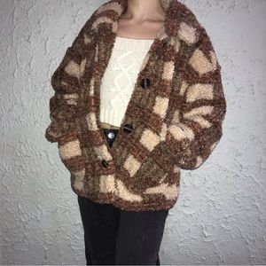 STOOSH Plaid Teddy Jacket
